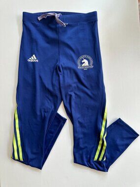 Adidas Boston Marathon 2022 Women’s Running Leggings XS Blue Cropped Performance